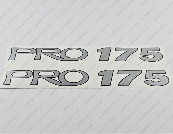 ProCraft Pro175 Boat Silver Decal Set of 2 x 13.5"